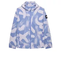 Technician Camo Cotton Jacket - cornflower blue