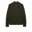 Castillos Knitted Wool Quarter Neck Sweater - castle green