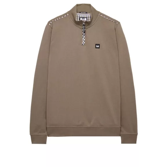 Matisa Quarter Neck Sweatshirt - mocha brown Matisa Quarter Neck Sweatshirt - mocha brown
