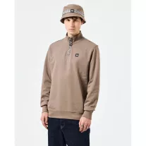 Matisa Quarter Neck Sweatshirt - mocha brown