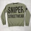 All Over Crew Neck - olive/black