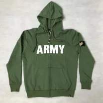 Army Zip Hoody - army green