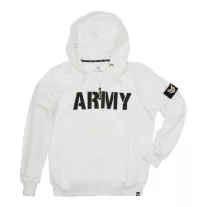 Army Zip Hoody - white