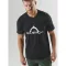 Bora Half Compass Print Tee - Jet Black