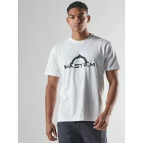 Bora Half Compass Print Tee - Optic White