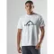 Bora Half Compass Print Tee - Optic White