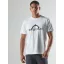 Bora Half Compass Print Tee - Optic White