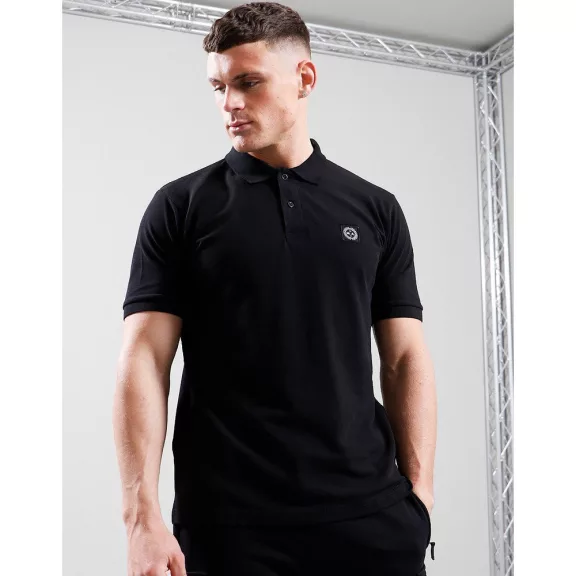 Embroidered Siren Polo Shirt - black Embroidered Siren Polo Shirt - black