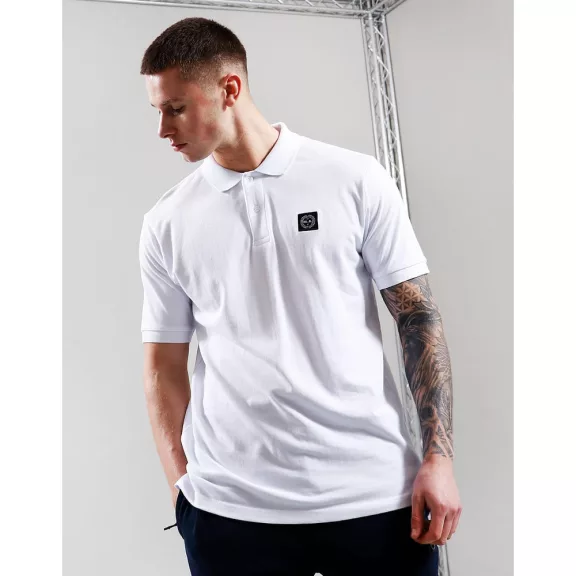 Embroidered Siren Polo Shirt - white Embroidered Siren Polo Shirt - white