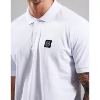 Embroidered Siren Polo Shirt - white