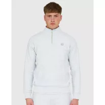 FOUNDATION 1/4 ZIP SWEAT - Snow Marl