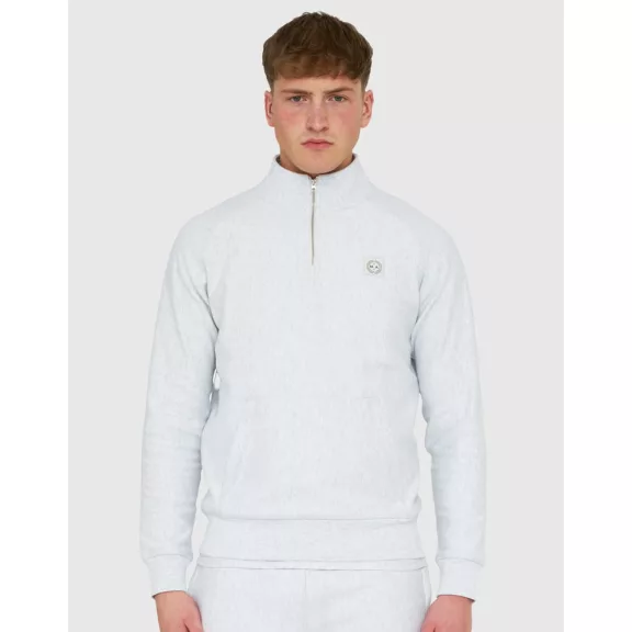 FOUNDATION 1/4 ZIP SWEAT - Snow Marl FOUNDATION 1/4 ZIP SWEAT - Snow Marl