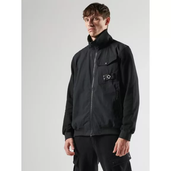 Full Zip Mixed Media Sweat - jet black Full Zip Mixed Media Sweat - jet black