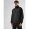Full Zip Mixed Media Sweat - jet black