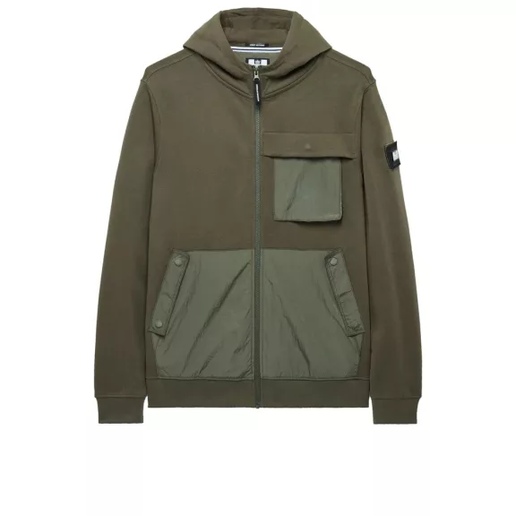 Daponte Zip Through Hoodie - castle green Daponte Zip Through Hoodie - castle green