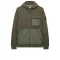 Daponte Zip Through Hoodie - castle green