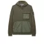 Daponte Zip Through Hoodie - castle green