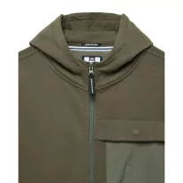 Daponte Zip Through Hoodie - castle green