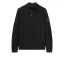 Castillos Knitted Wool Quarter Neck Sweater - black