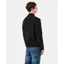 Castillos Knitted Wool Quarter Neck Sweater - black Castillos Knitted Wool Quarter Neck Sweater - black