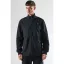 Mixed Media Funnel Shirt - Jet Black