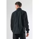 Mixed Media Funnel Shirt - Jet Black Mixed Media Funnel Shirt - Jet Black