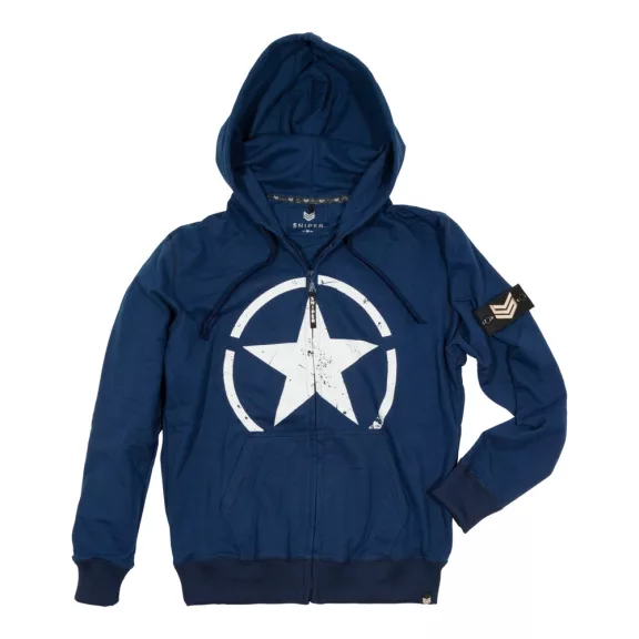 Star Zip Hoody - dark blue Star Zip Hoody - dark blue