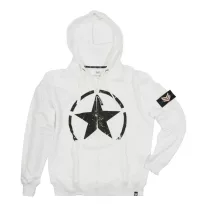 Star Zip Hoody - white