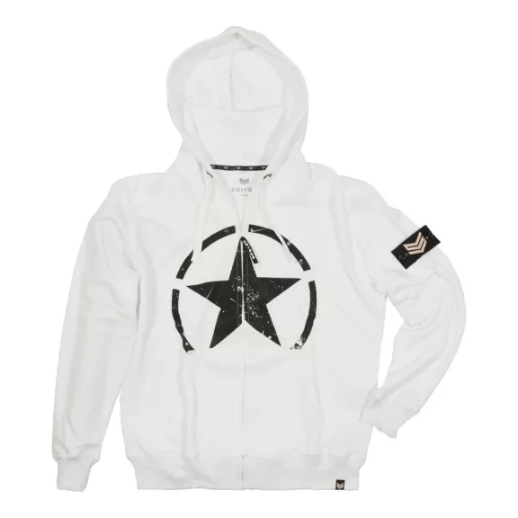 Star Zip Hoody - white Star Zip Hoody - white