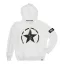 Star Zip Hoody - white