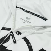 Star Zip Hoody - white