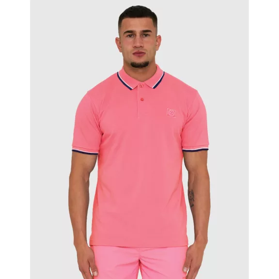 Tipped Polo Shirt - Salmon Tipped Polo Shirt - Salmon