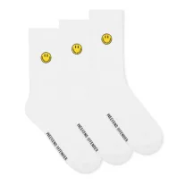 Smiley Sports Socks - 3 pair pack - white